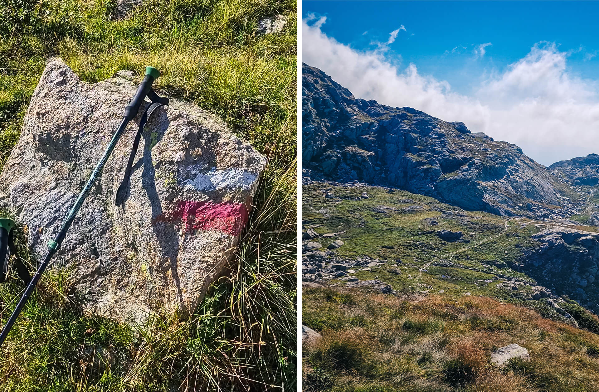 Cammino di Oropa Valdostano tappa 2 segnavia bianco rosso del CAI