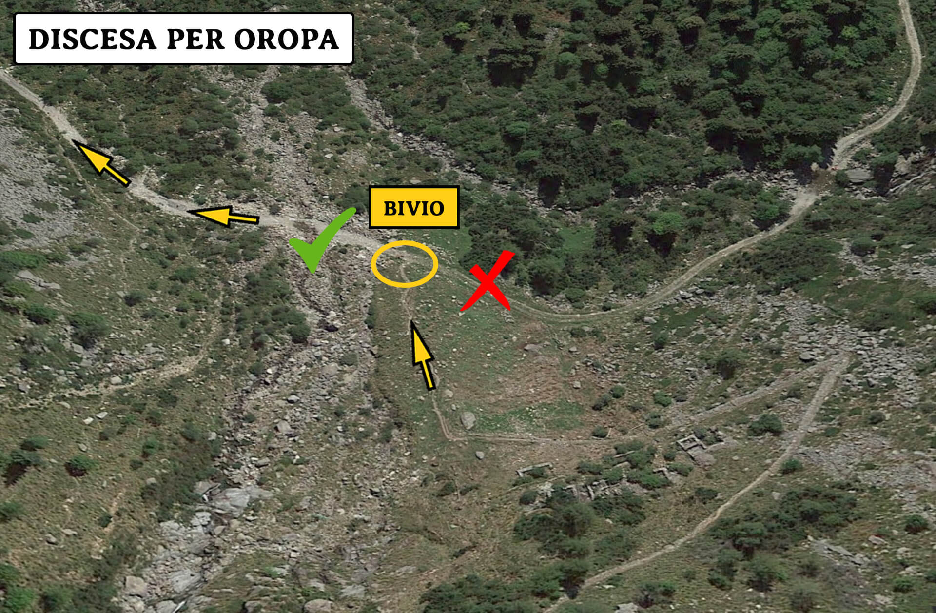 Crocevia nella discesa per il Santuario di Oropa